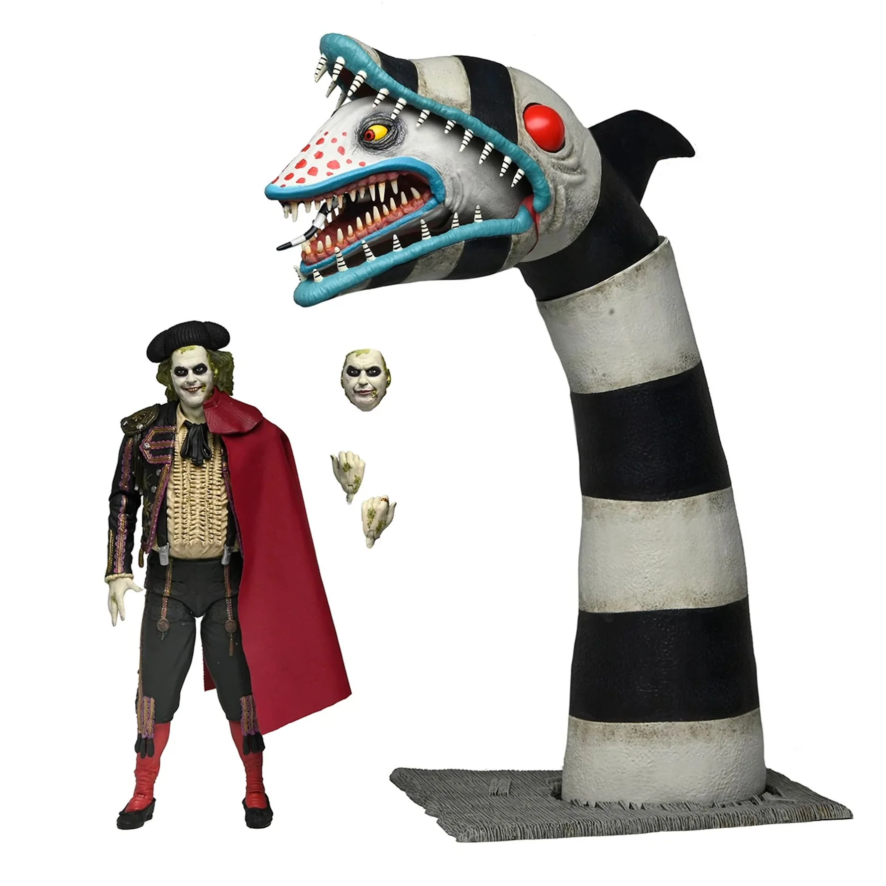 Beetlejuice Beetlejuice - 7" Scale Action Figure - Ultimate "Matador" Beetlejuice And Sandworm